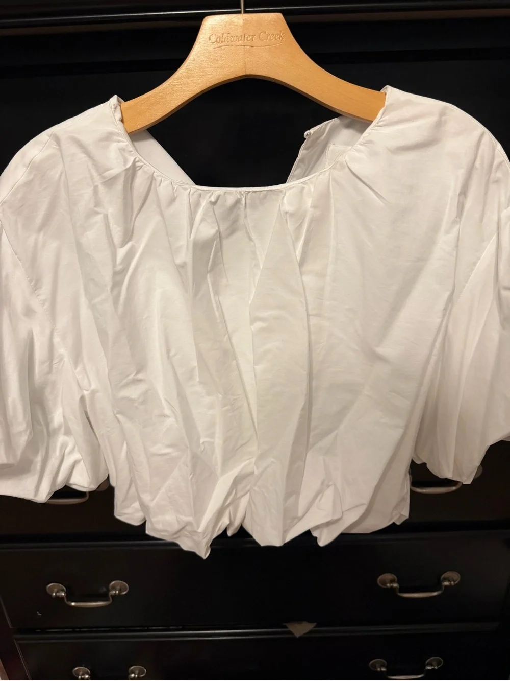 Zara White Puff Sleeve Blouse